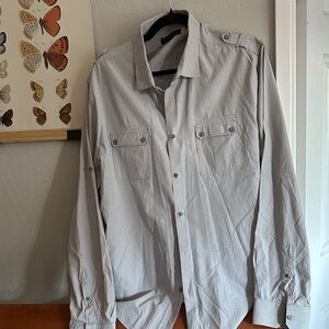 Men's Gray Button down shirt Ben Sherman size XXL